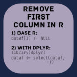 how you remove first column in R