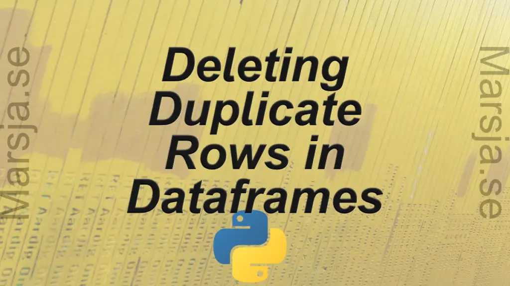 Pandas Drop duplicates How To Drop Duplicated Rows