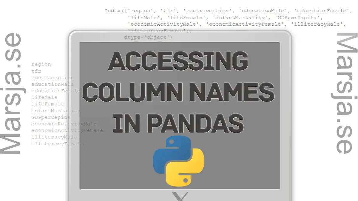 How to Column Names from a Pandas Dataframe Print and List